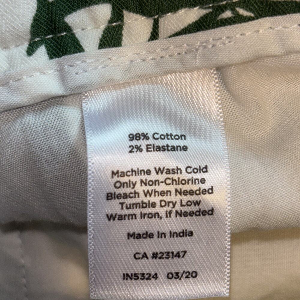 Talbots Women’s Green Palm Leaf Tropical Tie Short Sz 20 NWT - Picture 4 of 6